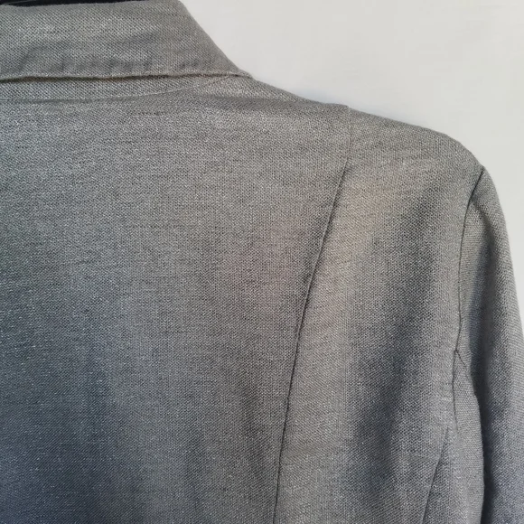 Eileen Fisher Gray Twinkle Linen Blazer - Picture 9 of 10